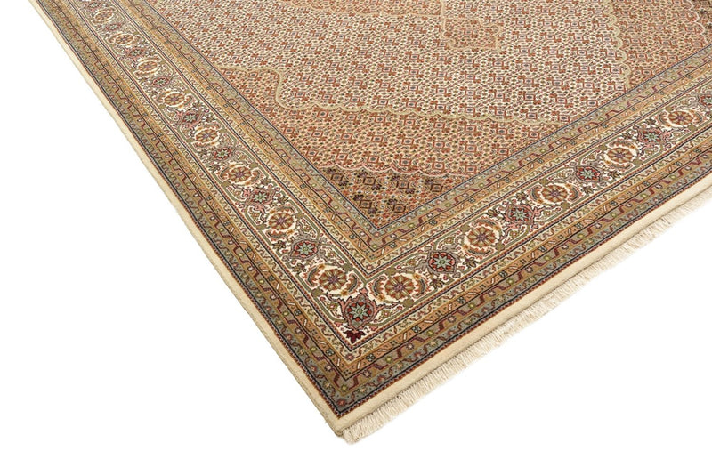 Indo Täbriz Teppich 250x352cm - Orientteppich - dunkelbeige