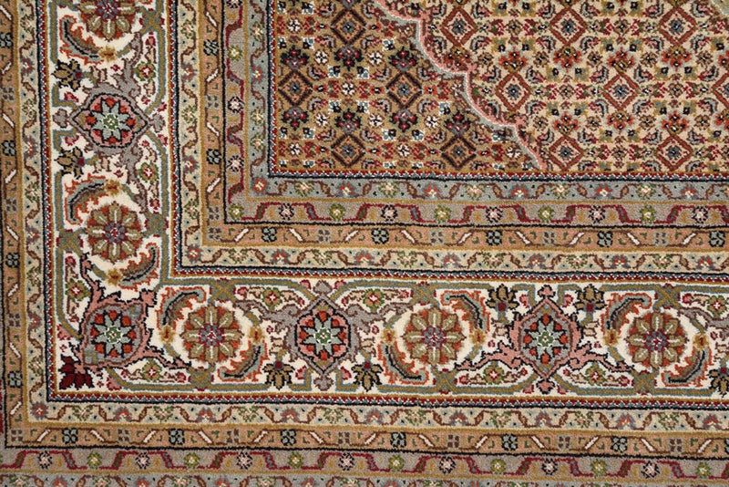 Indo Täbriz Teppich 250x352cm - Orientteppich - dunkelbeige