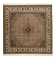 Orientteppich - Täbriz quadratisch  - 201 x 203 cm - dunkelbeige