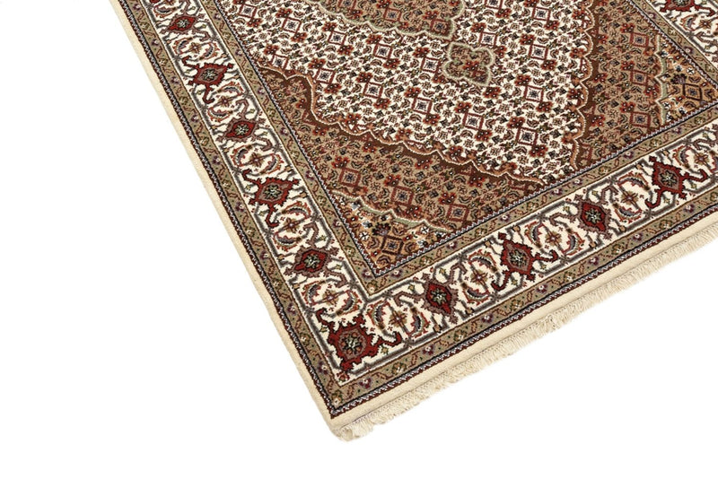 Indo Täbriz Teppich 121x372cm - Orientteppich - hellbeige