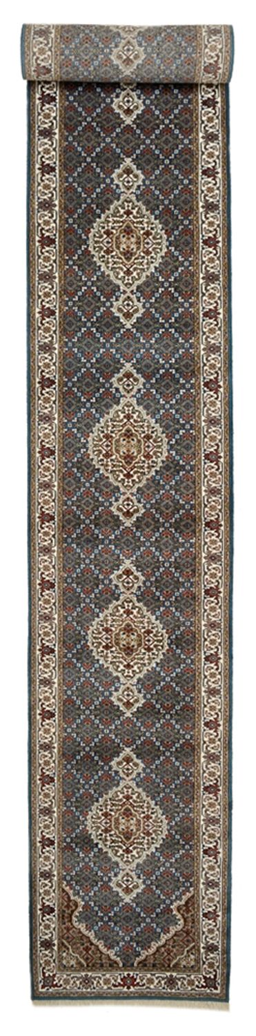 Indo Täbriz Teppich 79x615cm - Orientteppich - dunkelblau
