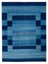 Indo Loribaft Teppich 253x342cm - Wollteppich - blau – product image