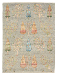 Indo Loribaft Teppich 155x204cm - Wollteppich - hellgrau – product image
