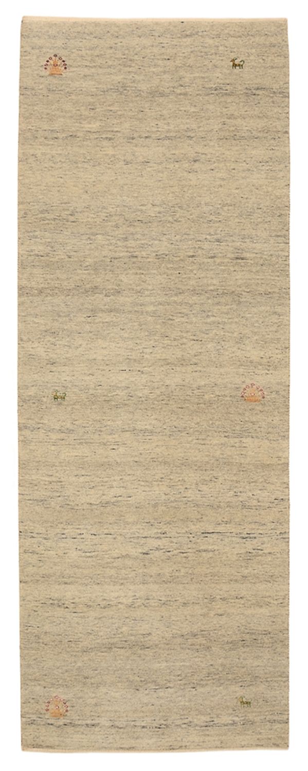 Indo Loribaft Teppich 85x241cm - Wollteppich - dunkelbeige