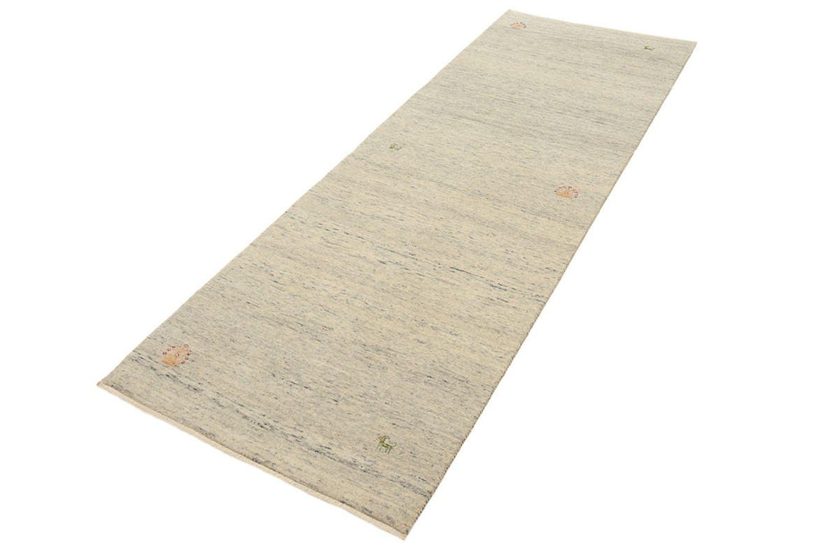 Indo Loribaft Teppich 85x241cm - Wollteppich - dunkelbeige