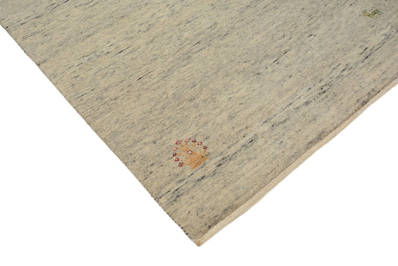 Indo Loribaft Teppich 85x241cm - Wollteppich - dunkelbeige