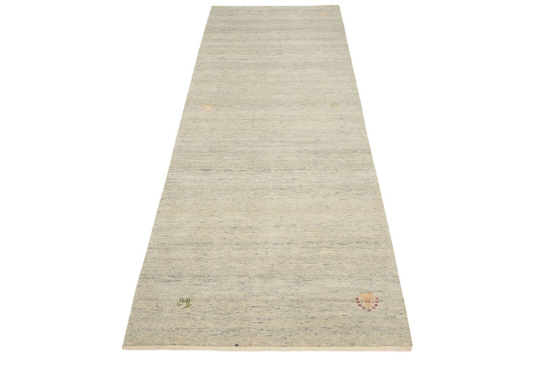 Indo Loribaft Teppich 85x241cm - Wollteppich - dunkelbeige