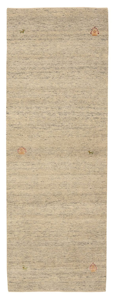 Indo Loribaft Teppich 82x237cm - Wollteppich - dunkelbeige