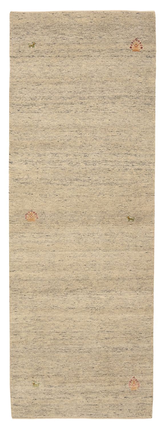 Indo Loribaft Teppich 82x237cm - Wollteppich - dunkelbeige