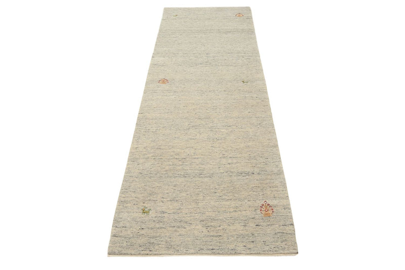 Indo Loribaft Teppich 82x237cm - Wollteppich - dunkelbeige