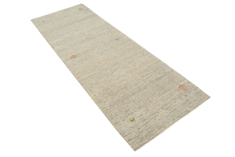 Indo Loribaft Teppich 82x237cm - Wollteppich - dunkelbeige