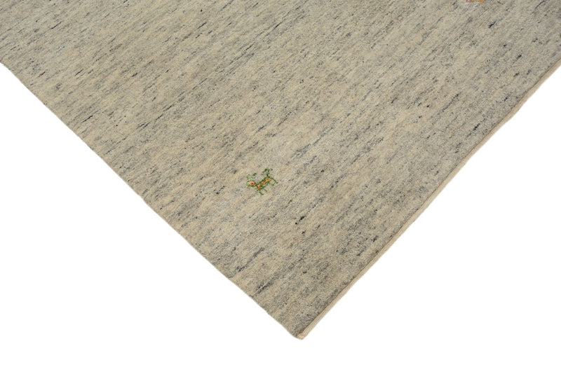 Indo Loribaft Teppich 82x237cm - Wollteppich - dunkelbeige