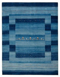 Indo Loribaft Teppich 253x329cm - Wollteppich - seeblau – product image