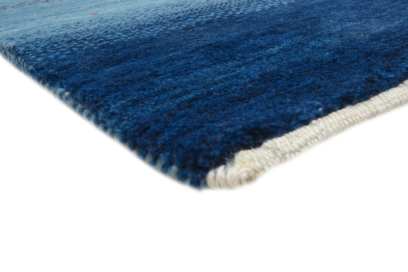 Indo Loribaft Teppich 253x329cm - Wollteppich - seeblau