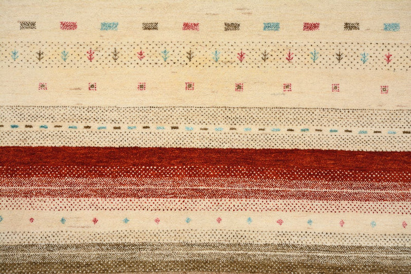 Indo Loribaft Teppich 156x206cm - Wollteppich - hellbeige