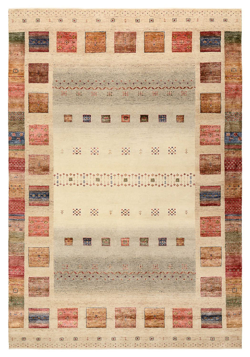 Gabbeh Teppich - Loribaft Indus - 206 x 302 cm - mehrfarbig