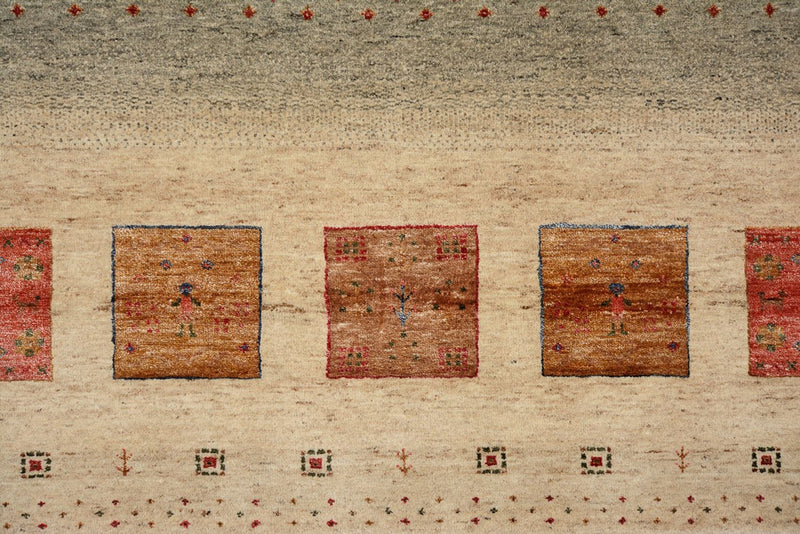 Gabbeh Teppich - Loribaft Indus - 206 x 302 cm - mehrfarbig