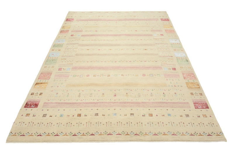 Indo Loribaft Teppich 171x246cm - Wollteppich - mehrfarbig