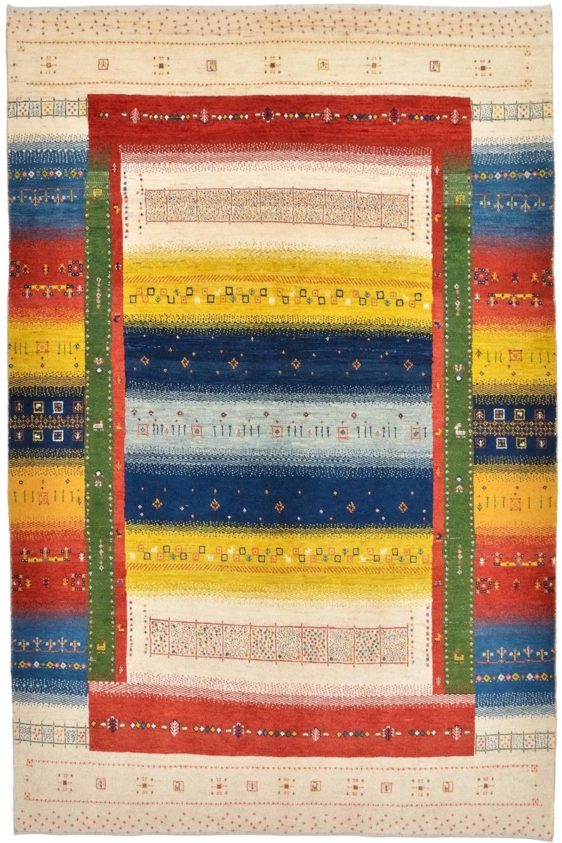Loribaft Teppich Perser 146x225cm - Perserteppich Wollteppich