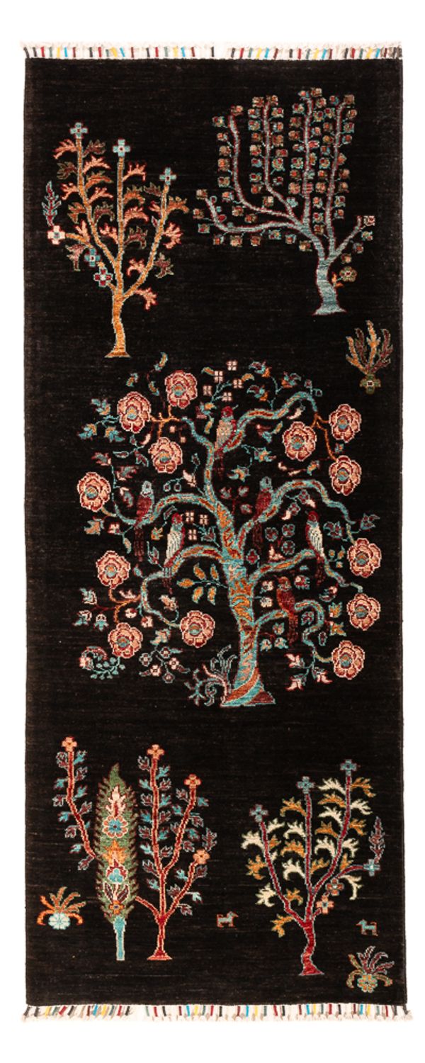 Ariana Teppich 77x199cm - Orientteppich - schwarz