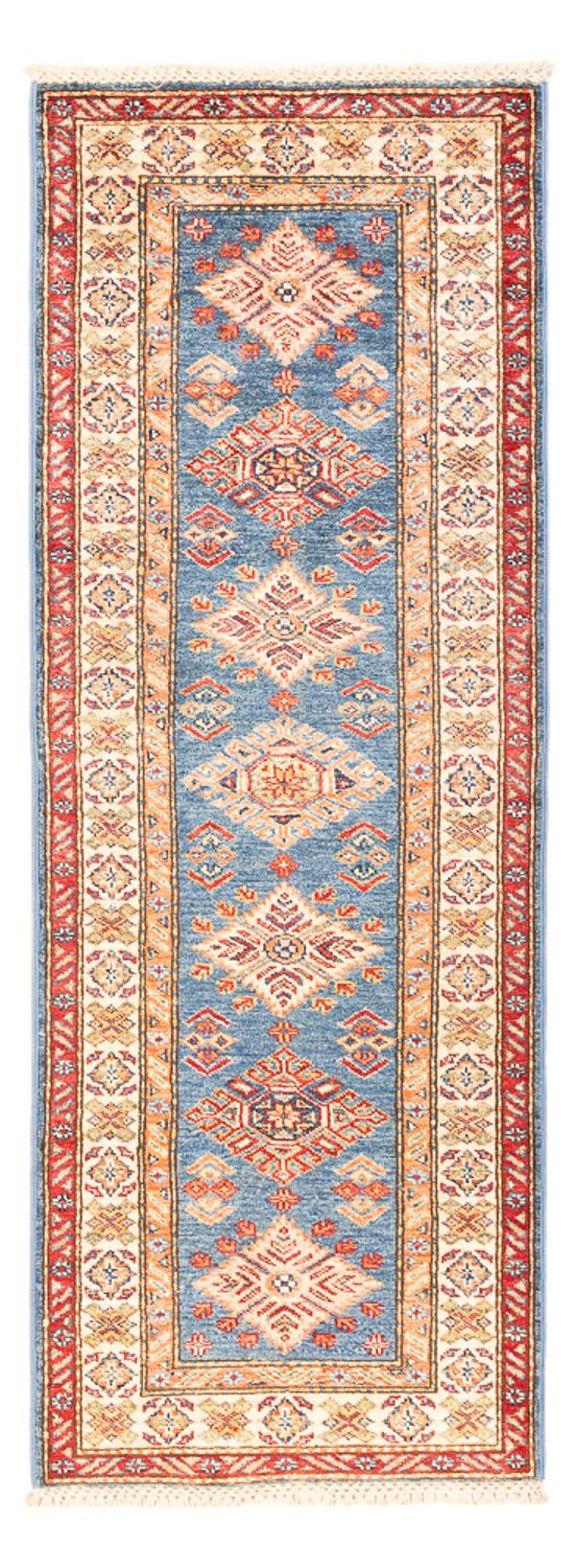 Kazak Teppich 63x177cm - Orientteppich - hellblau