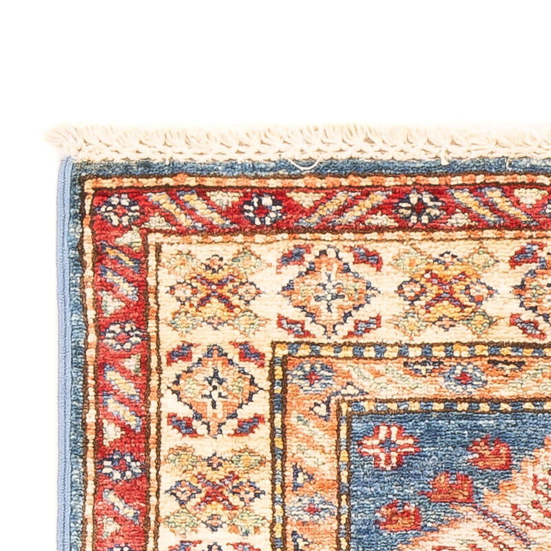 Kazak Teppich 63x177cm - Orientteppich - hellblau