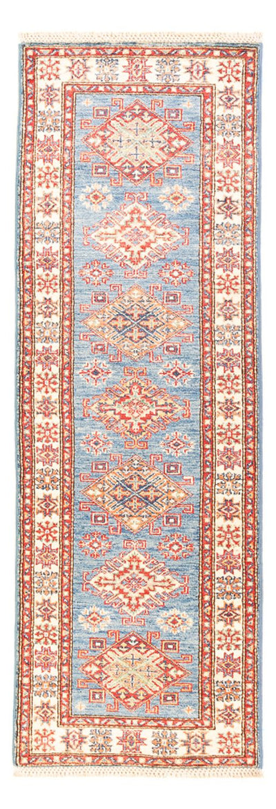 Kazak Teppich 58x186cm - Orientteppich - hellblau