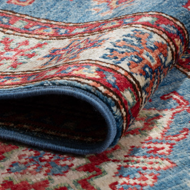 Kazak Teppich 60x185cm - Orientteppich - hellblau