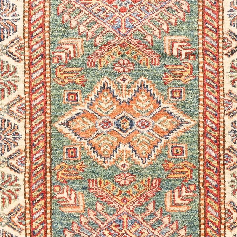 Kazak Teppich 76x198cm - Orientteppich - hellgrün