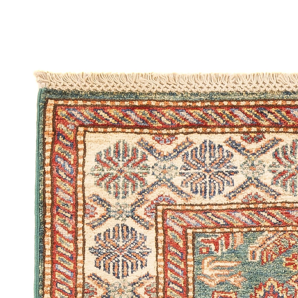 Kazak Teppich 76x198cm - Orientteppich - hellgrün