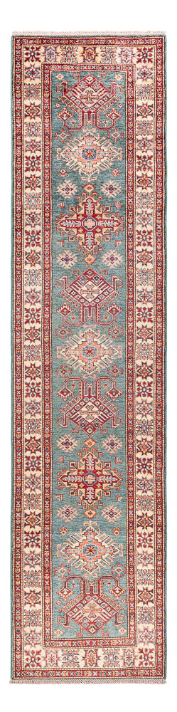 Kazak Teppich 78x327cm - Orientteppich - hellgrün