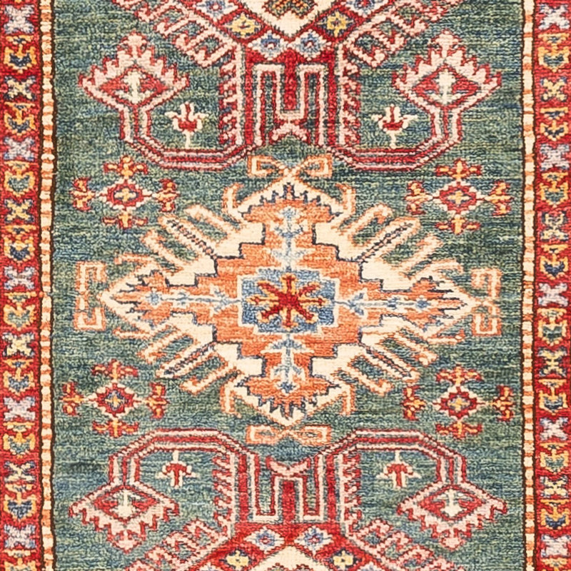 Kazak Teppich 81x298cm - Orientteppich - grün