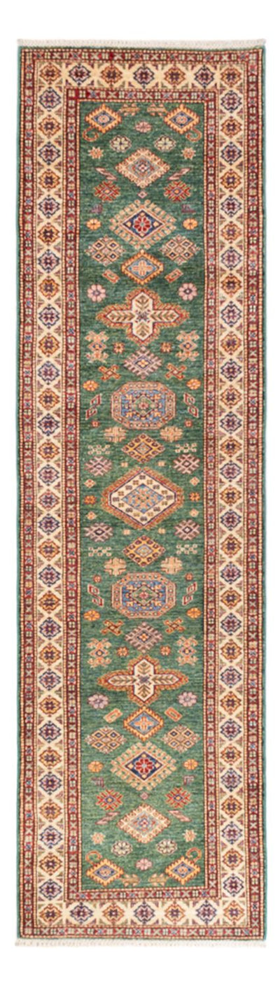 Kazak Teppich 80x296cm - Orientteppich - grün