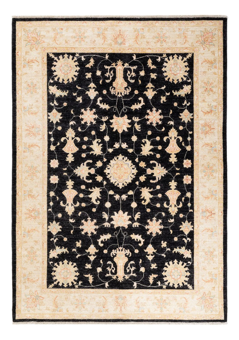 Ziegler Teppich 168x242cm - Orientteppich - schwarz
