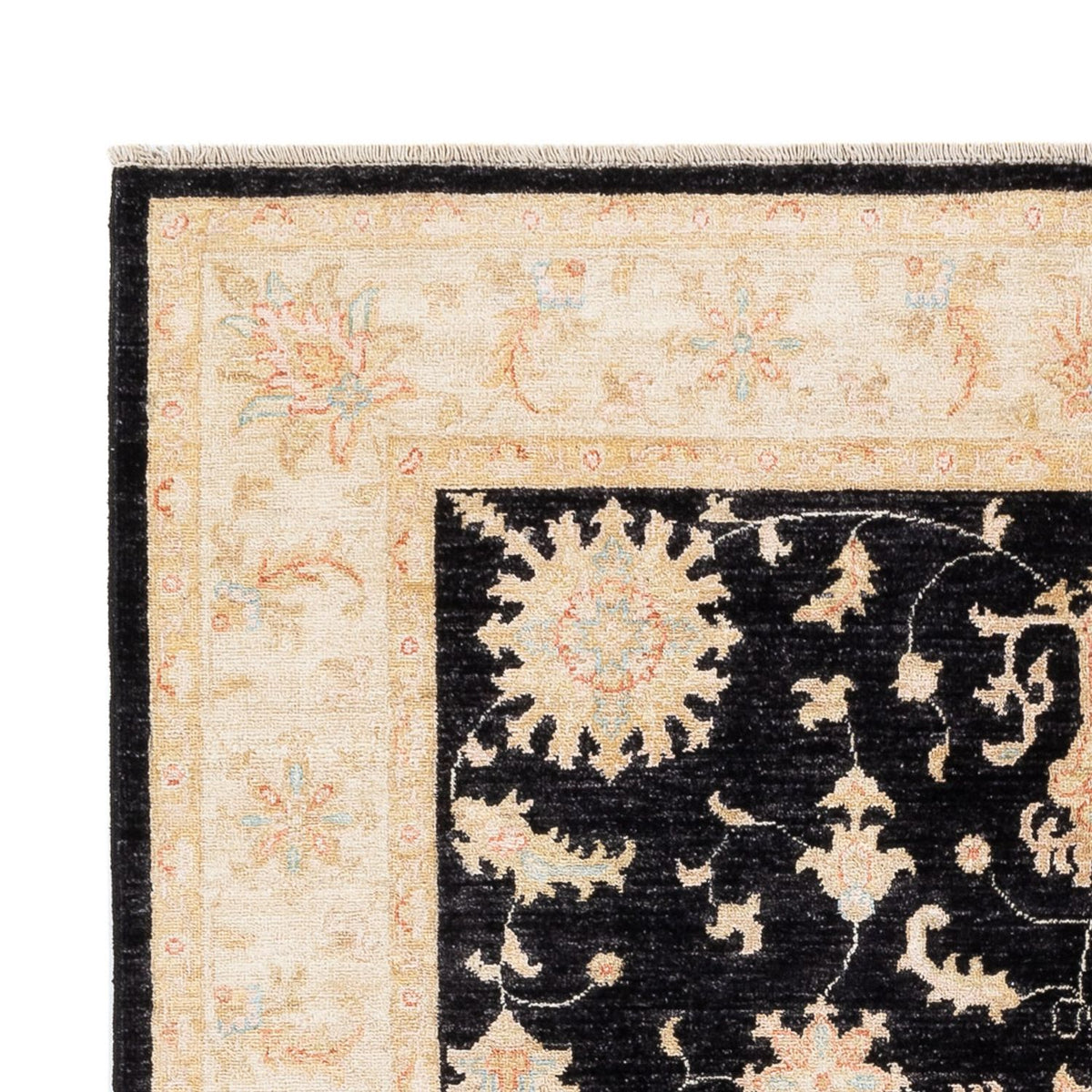 Ziegler Teppich 168x242cm - Orientteppich - schwarz