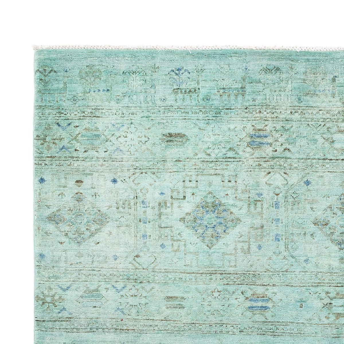 Ziegler Modern Teppich 164x237cm - Orientteppich - türkis