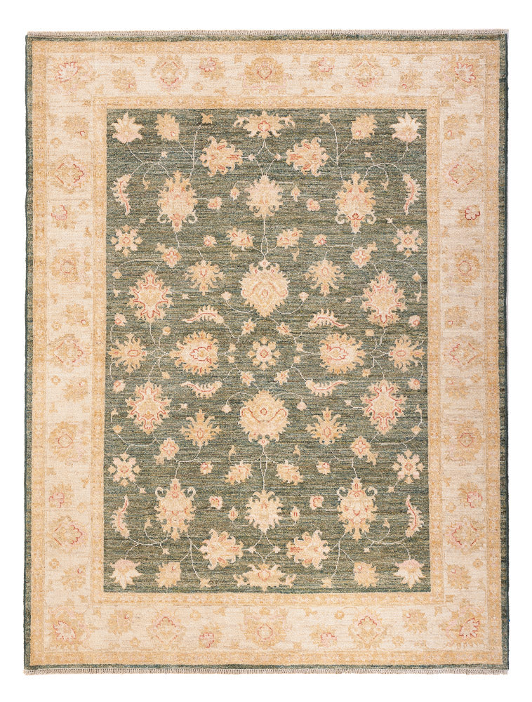 Ziegler Teppich 155x202cm - Orientteppich - olivgrün