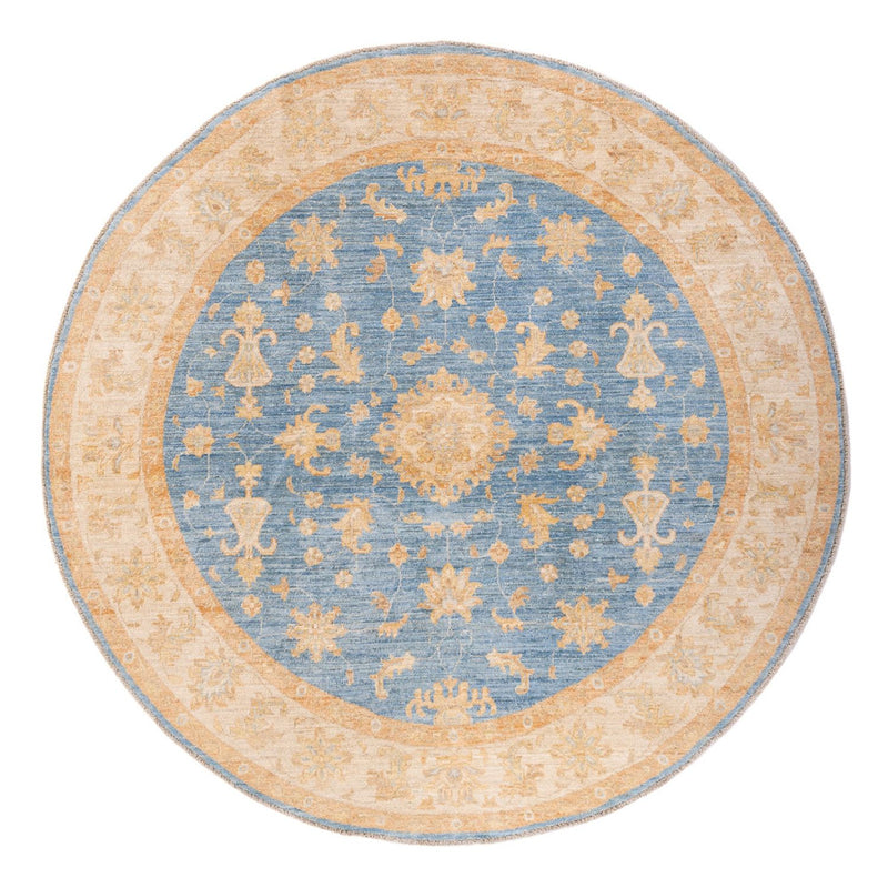 Ziegler Teppich 200x200cm - Orientteppich - blau