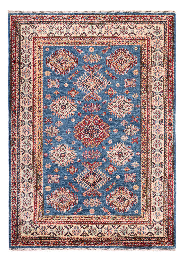 Kazak Teppich 147x210cm - Orientteppich - blau