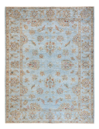 Ziegler Modern Teppich 148x197cm - Orientteppich - hellblau