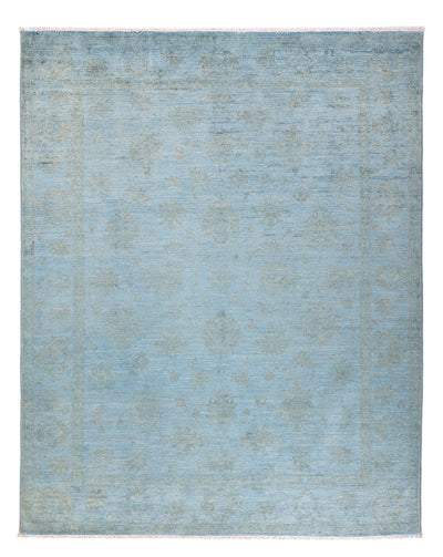 Ziegler Modern Teppich 149x194cm - Orientteppich - hellblau