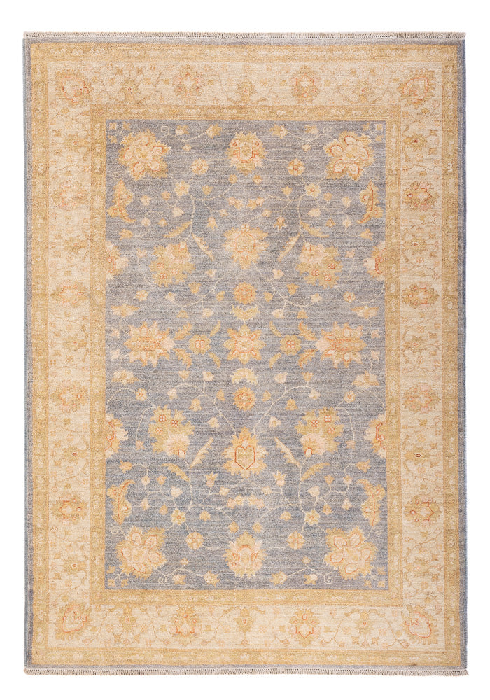 Ziegler Teppich 123x178cm - Orientteppich - seeblau