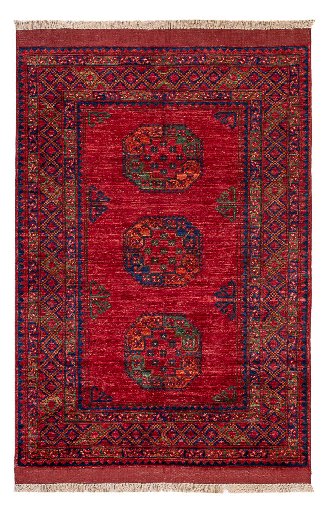 Afghan Teppich 122x182cm - Orientteppich - rot