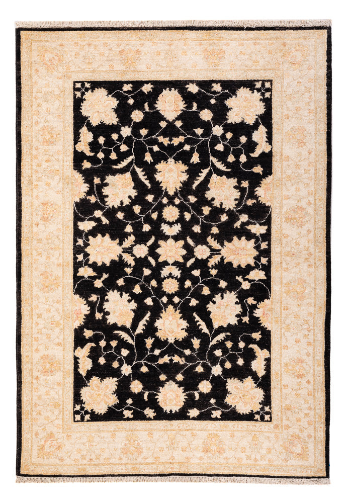 Ziegler Teppich 118x175cm - Orientteppich - schwarz