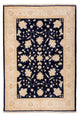 Ziegler Teppich 120x174cm - Orientteppich - schwarz