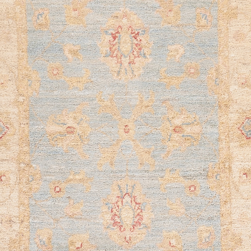 Ziegler Teppich 80x298cm - Orientteppich - hellblau