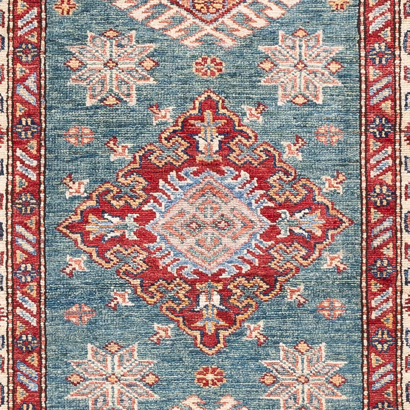 Kazak Teppich 75x247cm - Orientteppich - dunkelblau