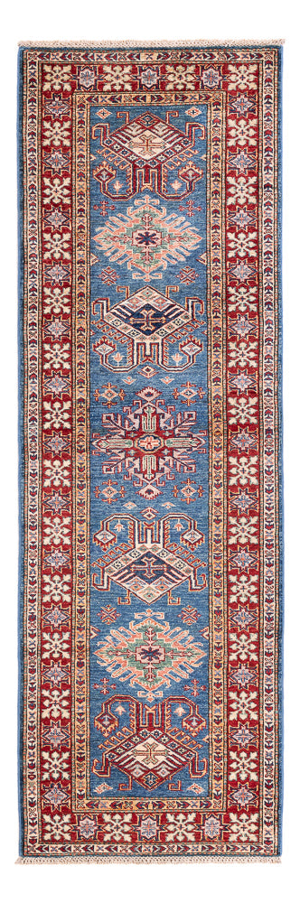 Kazak Teppich 75x240cm - Orientteppich - blau