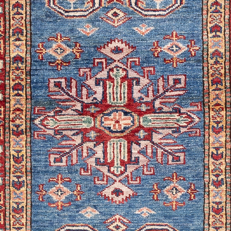 Kazak Teppich 75x240cm - Orientteppich - blau
