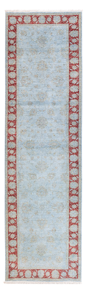 Ziegler Modern Teppich 89x303cm - Orientteppich - hellblau